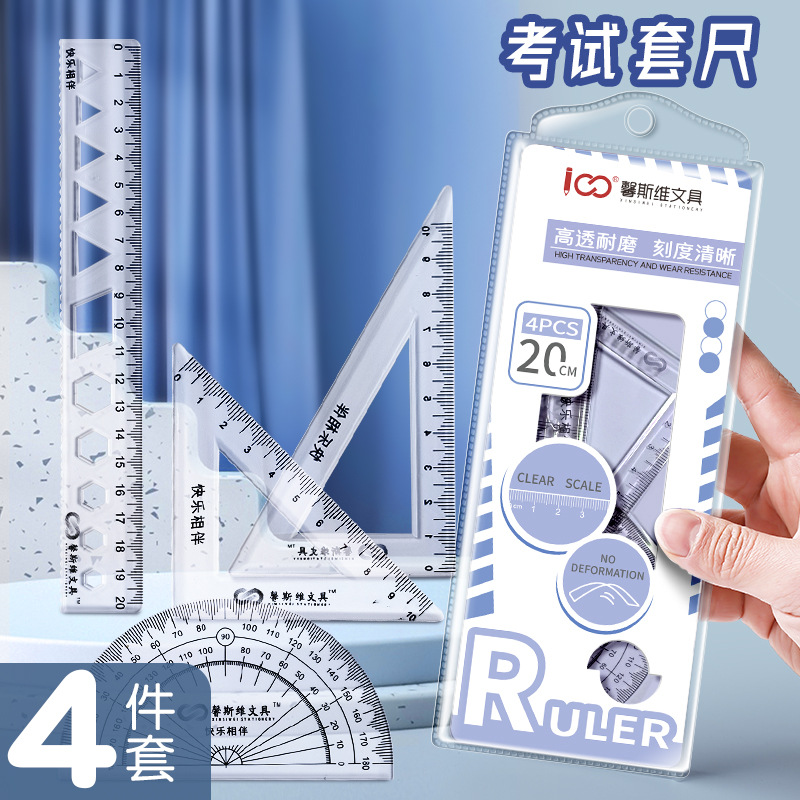 Regla Regla geométrica multifuncional Regla triangular Regla de medición Función de examen de estudiante