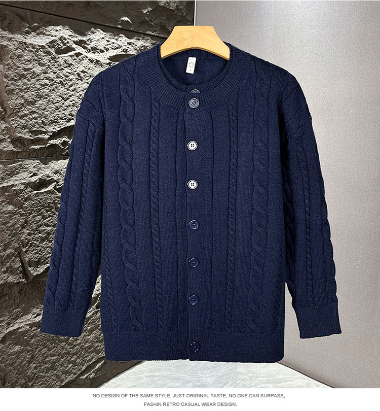 Herren Strickjacke Im Lagenlook Für Herbst Und Winter_voghion.com