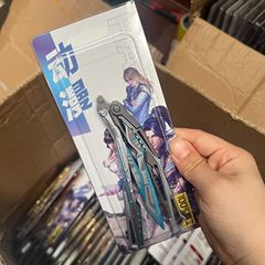 クロスゲーム周辺機器 Chizang Butterfly Blade バタフライブレードメタルモデル Wave Breaking Light Alloy 練習用おもちゃ 22cm