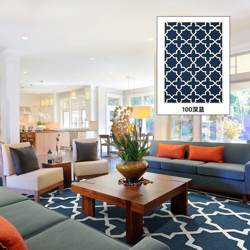 Fábrica de fuente alfombra de alta gama de sala de estar lana doméstica estudio dormitorio mantas de cama resistente a la suciedad fácil de cuidar personalizado