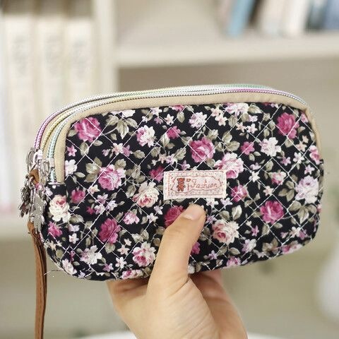 Cotton fabric coin purse, Korean-style women's phone bag, elderly handbag, tote bag, suitable for mothers, grandmothers, and seniors for grocery shopping