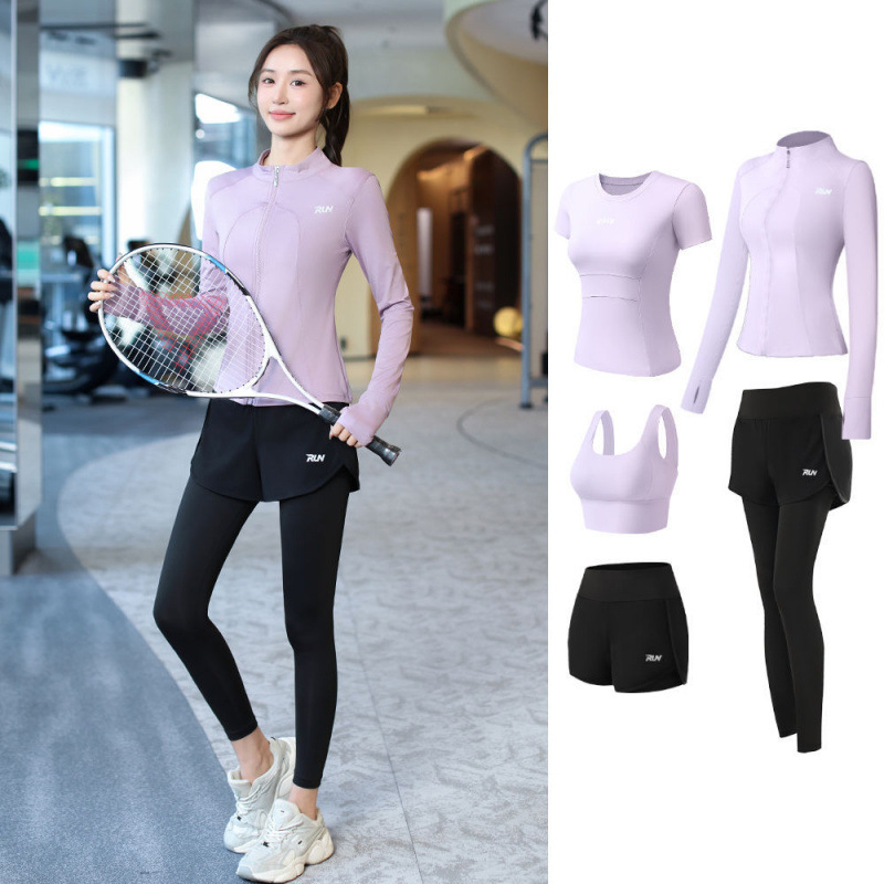 Trajes de yoga para mujeres de verano ropa deportiva suelta rápida ropa seca para correr trajes de mujeres de la mañana comercio al por mayor