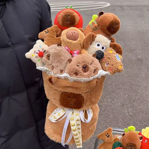 Plush strawberry, bouquet