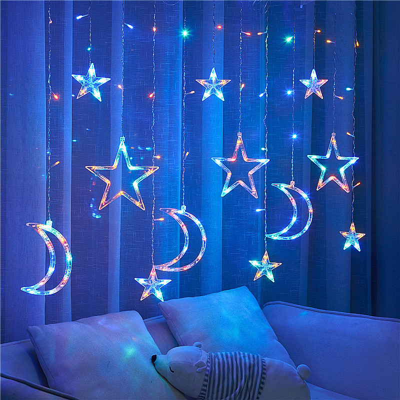LED de color cadena de luces estrella cadena de luces decoración de Navidad dormitorio ambiente de luz de diseño esfera alta luz de cortina baja