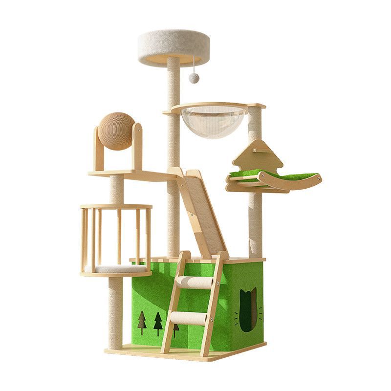 猫爬架猫抓板一体树屋爬架小户型不占地太空舱通天柱猫窝剑麻玩具