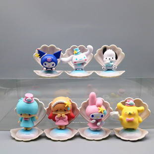 Shell melody blue sea holiday shell kulomi jade gui dog parchia dog beach scene ornaments
