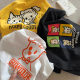 Cotton Children's Short-sleeved T-shirt Summer 2025 New All-match Casual Cartoon Cute Casual Top for Boys and Girls