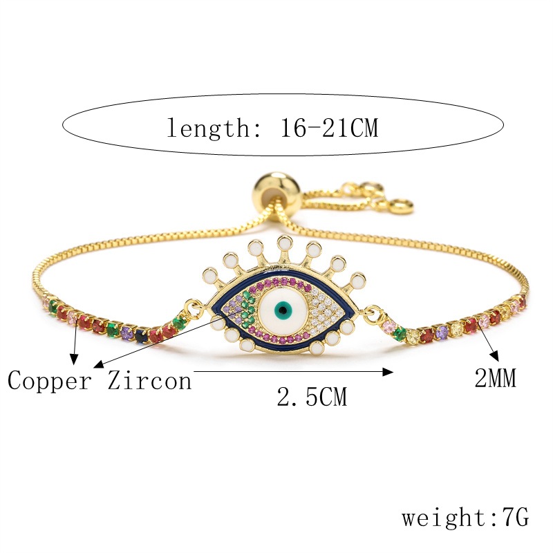 Fashion Eye Copper Bracelets Plating Zircon Copper Bracelets