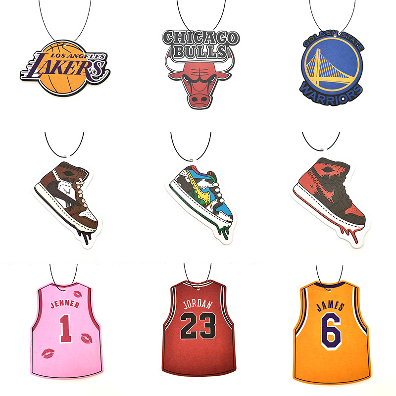 Cartoon star sneakers team fragrance piece aromatherapy car fragrance car perfume trendy peripheral rearview mirror pendant