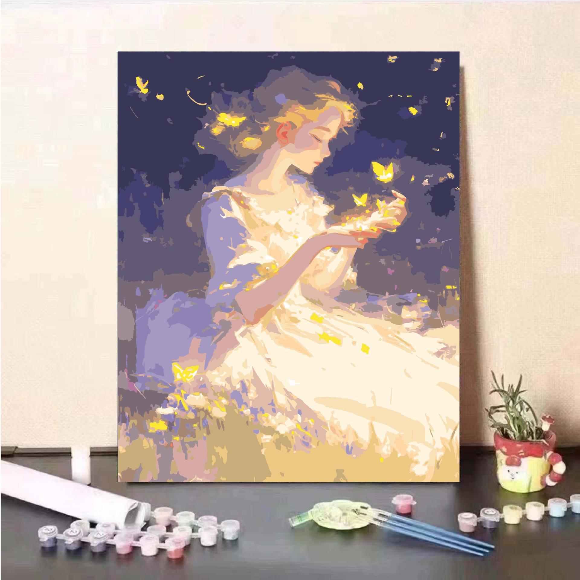 Princesa Príncipe DIY pintura al óleo digital dibujos animados curar grafitis pintura al óleo descompresión regalo dibujado a mano