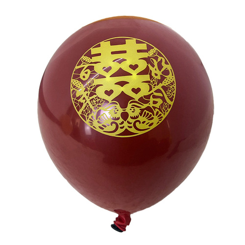 Wedding balloons, wedding room decoration, balloon double-layer, thick pomegranate red wedding decorations, wedding supplies, marriage balloons