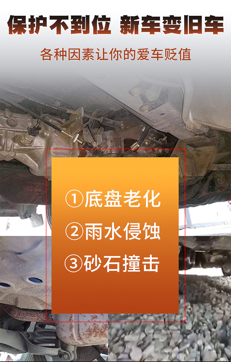 Undercarriage Armor Self-Spraying Car Undercarriage Anti-Corrosion and Anti-Collision Resin Rubber Anti-Rust Anti-Aging Soundproof Particle Spray Agent