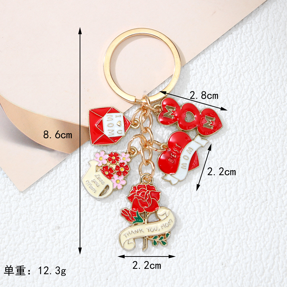 Llavero Colgante de Aleación Esmaltado, Decorativo para Bolso y San Valentín image 14