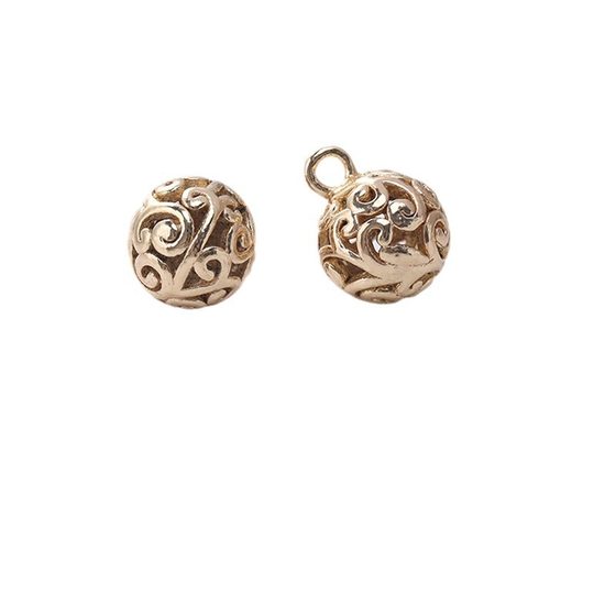 Pattern hollow metal ball buckle national tide wind button Tang suit Han suit antique cheongsam decorative hand sewing button wholesale