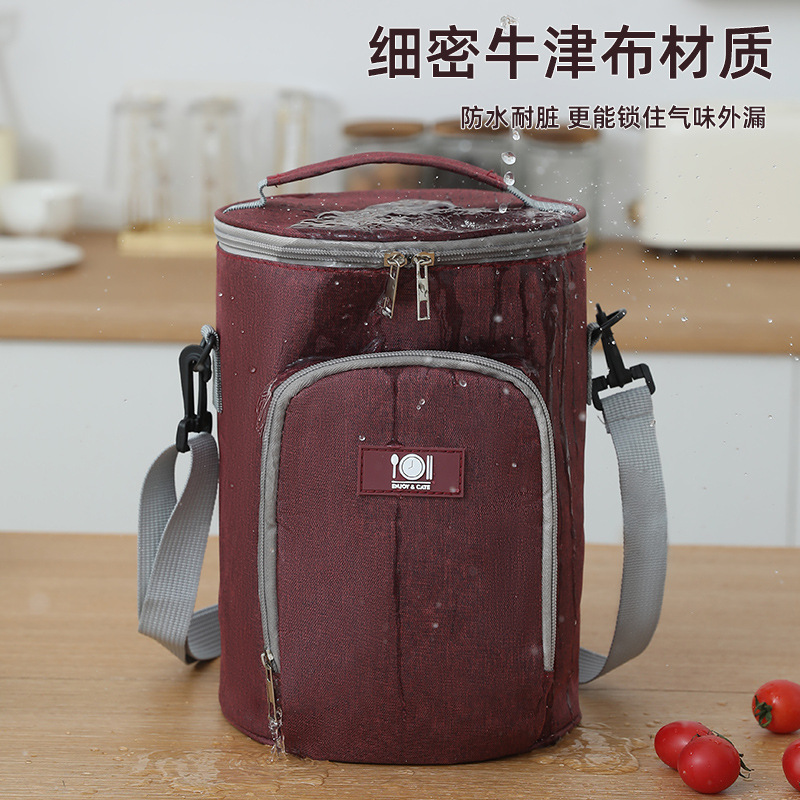 Bolsa de aislamiento portátil de alto valor facial para el trabajo y la escuela con bolsas de almuerzo, bolsas de aluminio gruesas, bolsas de almuerzo redondas