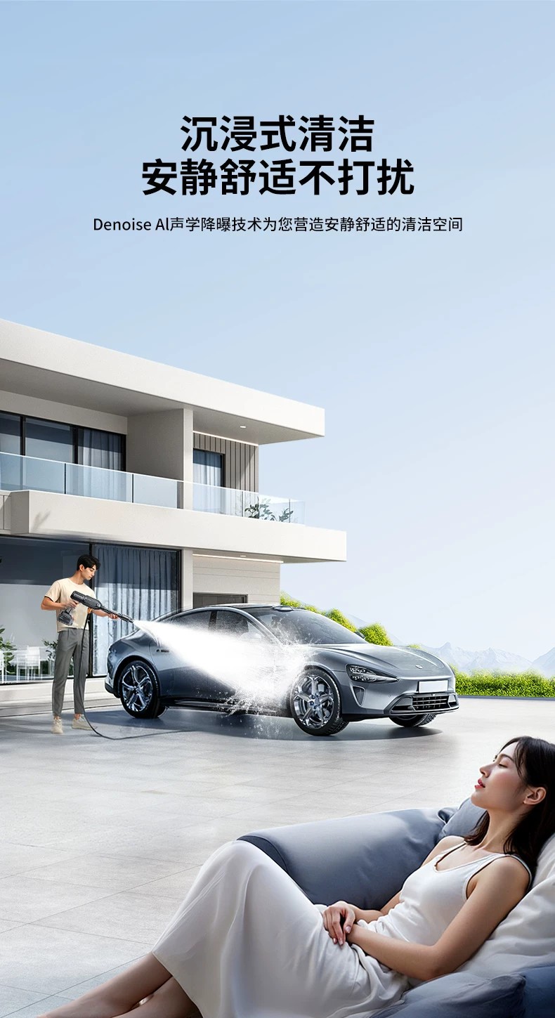Wireless high-pressure car wash water gun, household car washer, rechargeable water spray gun, portable high-power lithium battery car wash gun