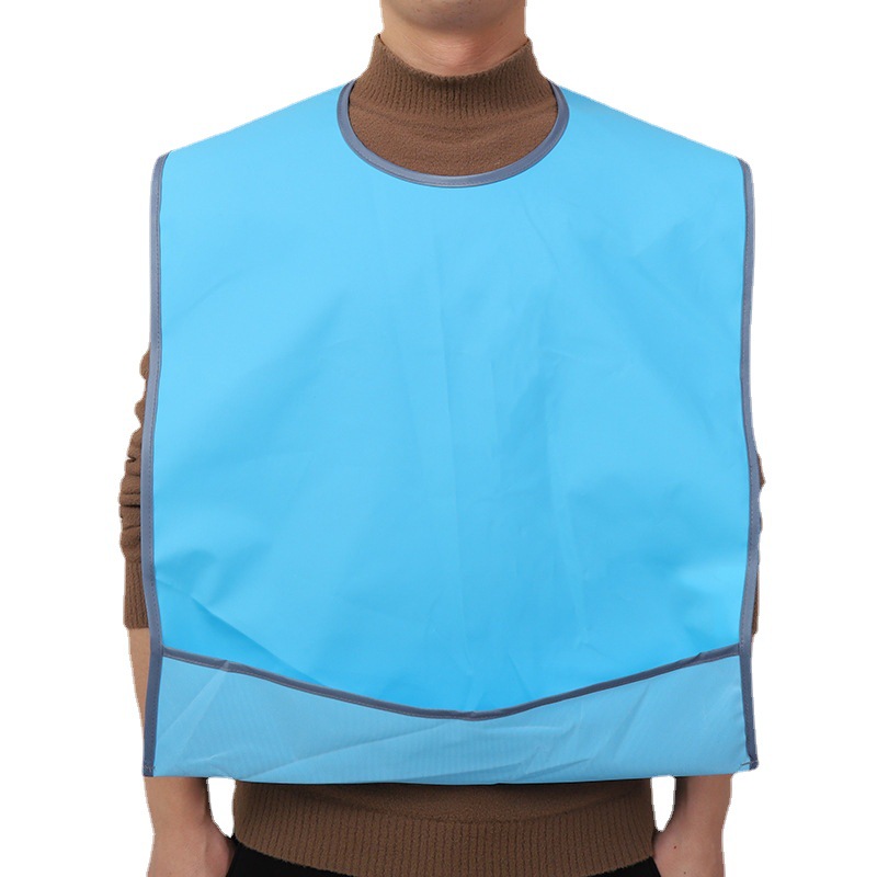 Venta al por mayor ancianos comiendo babero de PVC babero impermeable tridimensional matorral babero de alimentos de encaje