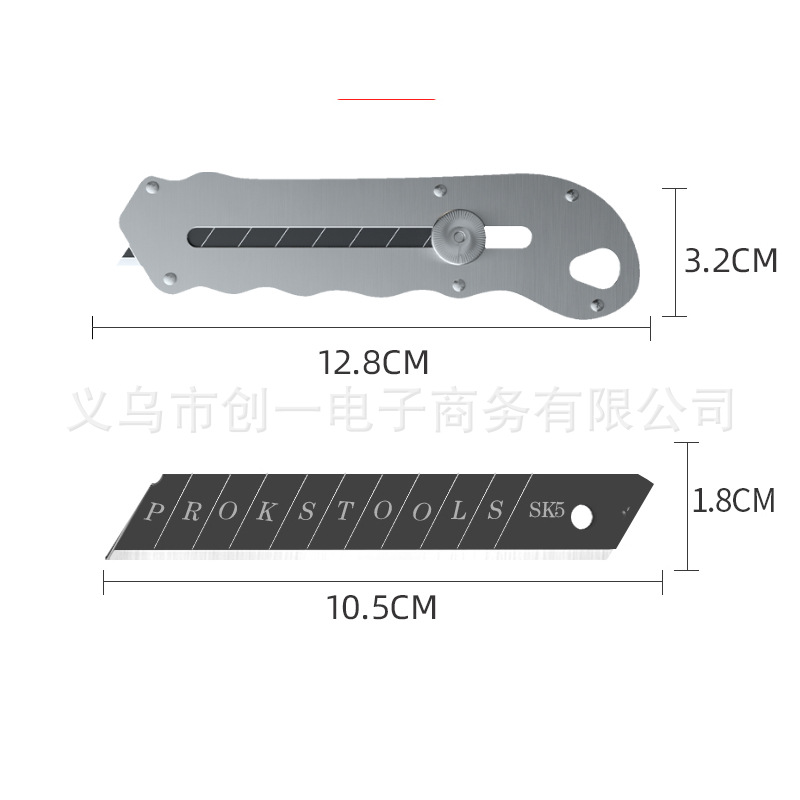 Cuchillo de arte todo acero engrosado cuchillo de corte de papel industrial grado pesado papel pintado cuchillo todo Acero inoxidable hoja de metal cuchillo de corte de papel