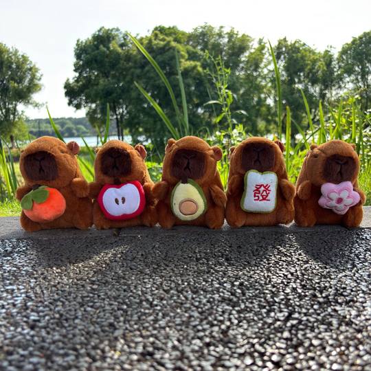 Capibala Doll Plush Doll Toy Pillow Capybara Keychain Cute Pendant Kirby Doll Machine