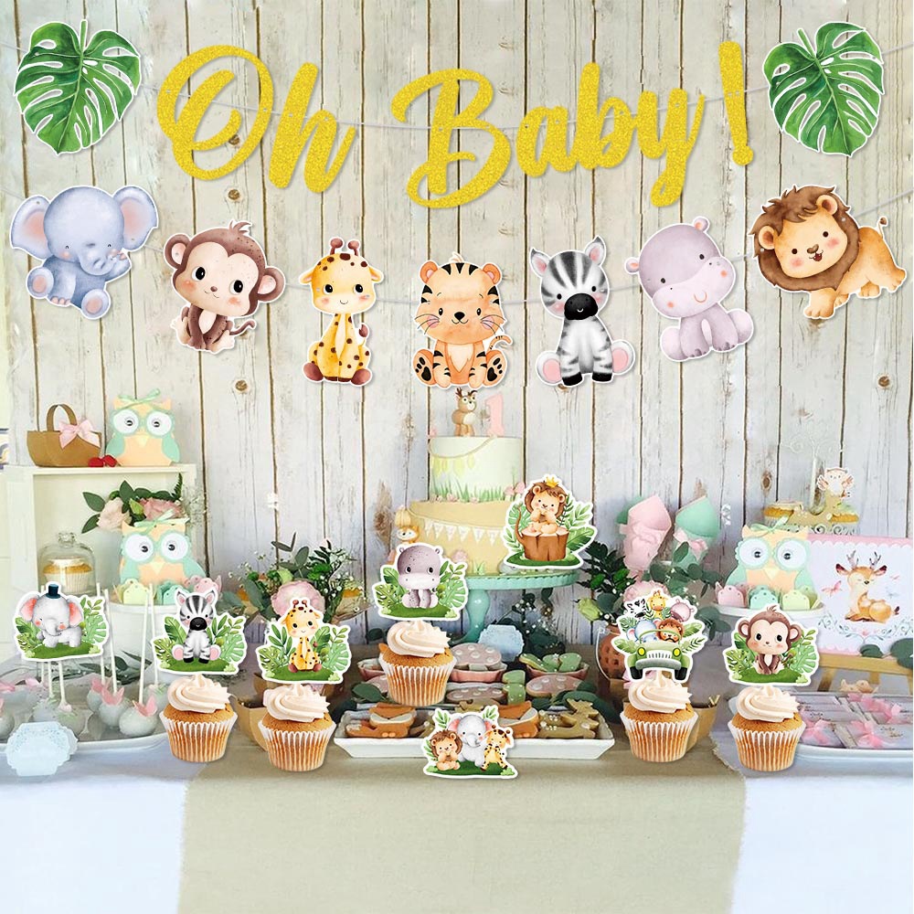 Nueva fiesta de cumpleaños decoración pastel plug-in Oh bebé tirar bandera bienvenida bebé escena diseño Accesorios