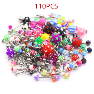 Xintiansheng Mixed Piercing Jewelry 22 Styles*110* Set, Amazon Cross-Border Export Aliexpress Supply