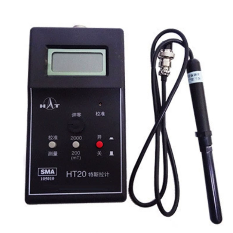 HT20 Тесламетр портативный цифровой монитор Тесламетр поверхность магнитного поля тестер стандартно оснащен адаптером питания