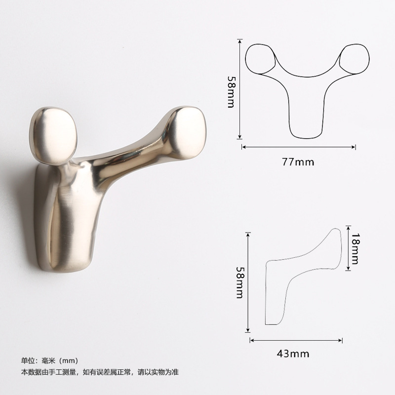 Ropa de armario gancho solo gancho de estilo europeo gancho de pasillo gancho de ropa colgante de pared gancho de pared-gancho de llave libre