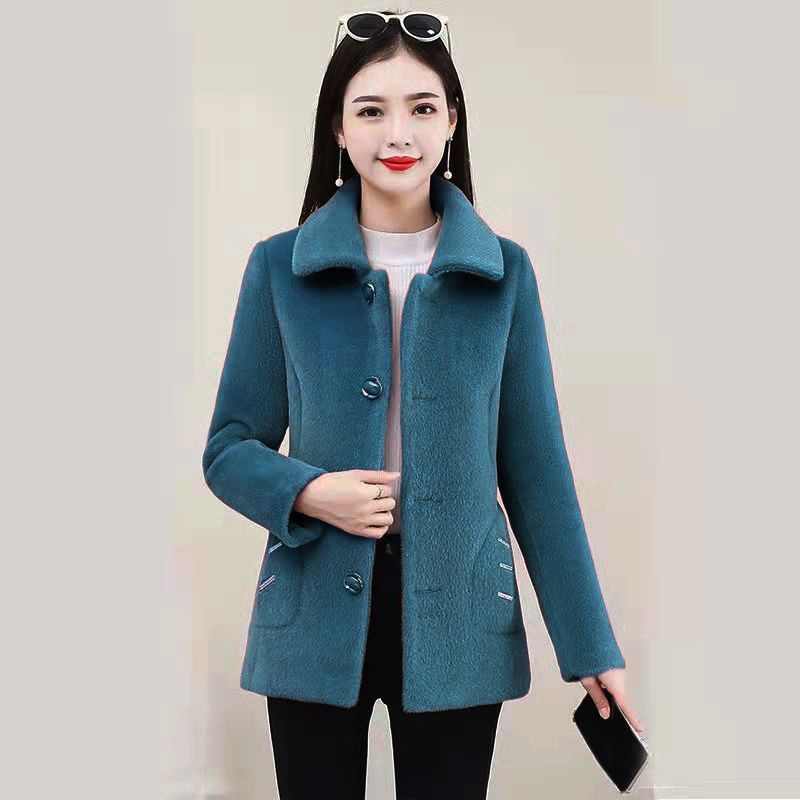 Winter velvet jacket, increased thickness, Korean style, fitted