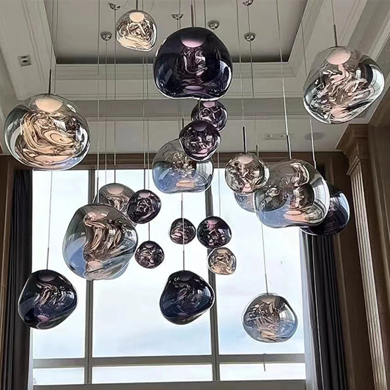 Simple Lava Lamp Creative Personality Art Compound Building Stairs Long Chandelier Villa Living Room Designer Dining Room Bar