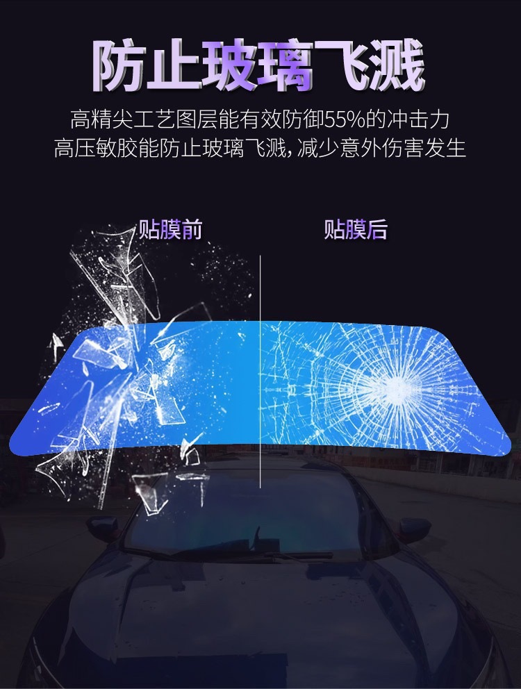 Manufacturer Imperial Purple Ghost Rose Colorful Front Window Film Car Window Sunscreen Film Heat Insulation Film Car Solar Film