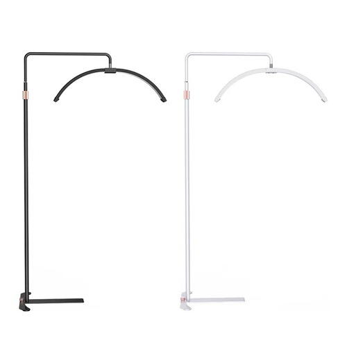 New 26-inch half-moon beauty lamp, eyelashes and manicure floor-standing 1.8-meter bracket double lamp head eye protection arc lamp cross-border
