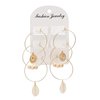 Set, earrings from pearl with butterfly, acrylic resin, European style