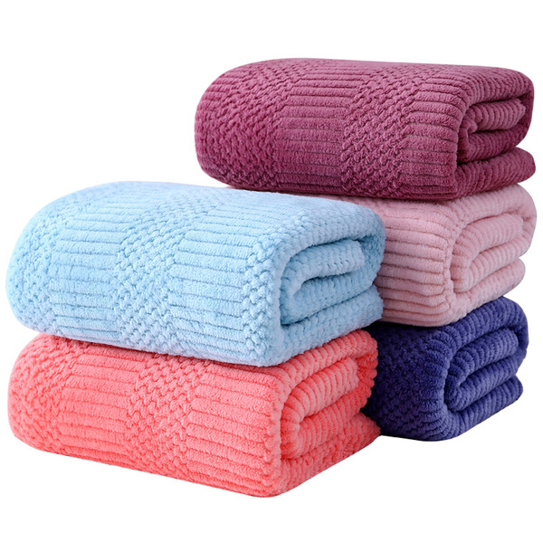 Coral bath towel