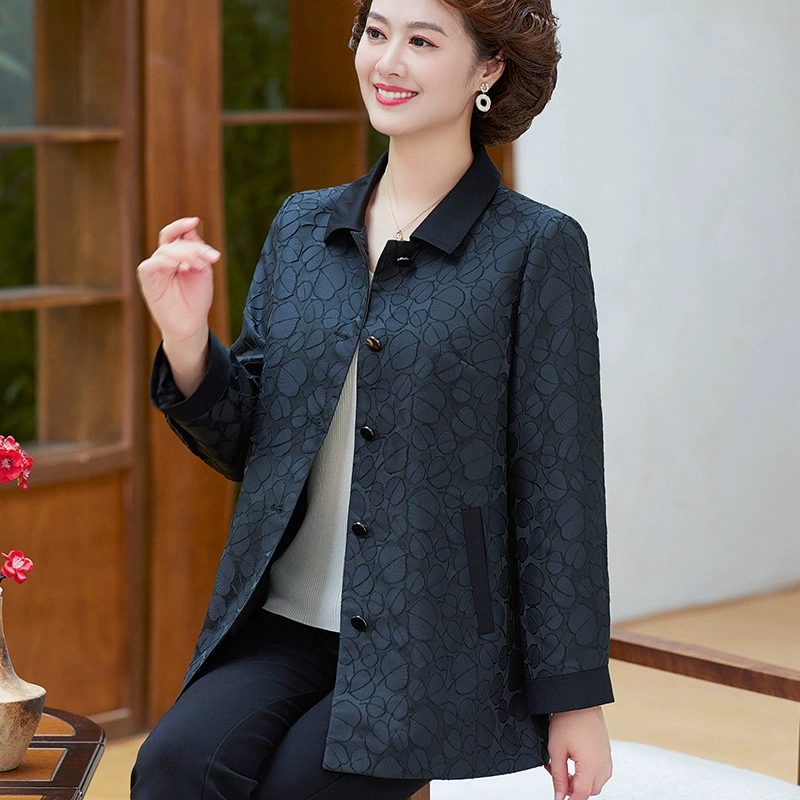 Весеннее благородное ветровка для мамы, новый модный кардиган, женский модный кардиган, пальто больших размеров, новинка