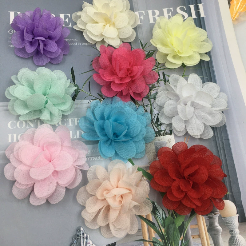 В наличии 5 см шифоновая ткань ручной работы маленький рулонный цветок DIY корсаж держит Цветочный купальник аксессуары для одежды декоративный вспомогательный цветок