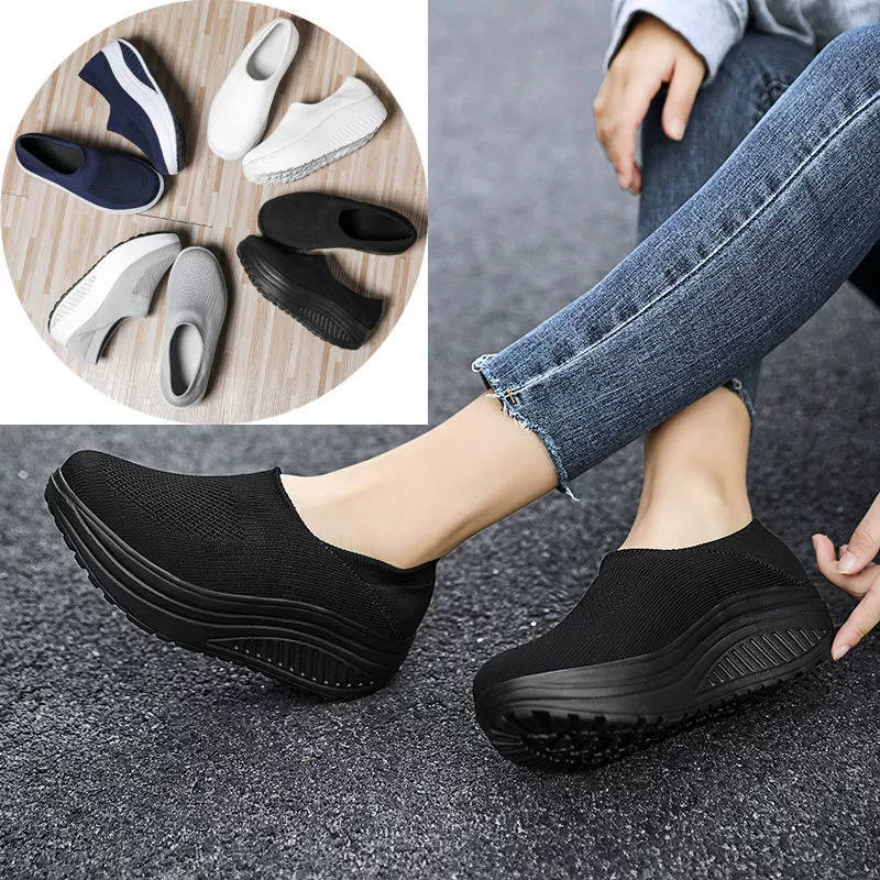 Белые весенние кроссовки летающие ткачество