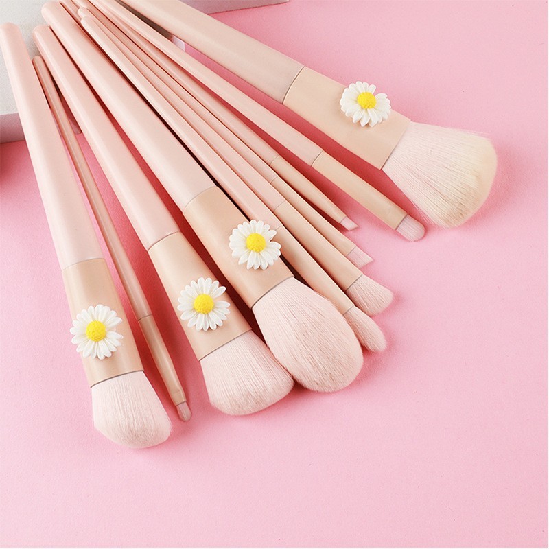 桜ピンクのメイクブラシ11本、木製ハンドル、初心者向けルースパウダーファンデーション、アイシャドウ、コンシーラー、ブレンディングビューティーツールのフルセット|undefined