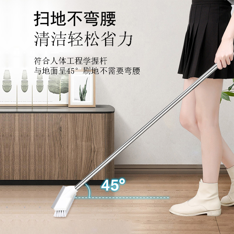 新款刷地卫生间地刷刷子长柄家用浴室厕所硬毛清洁地板刷批发