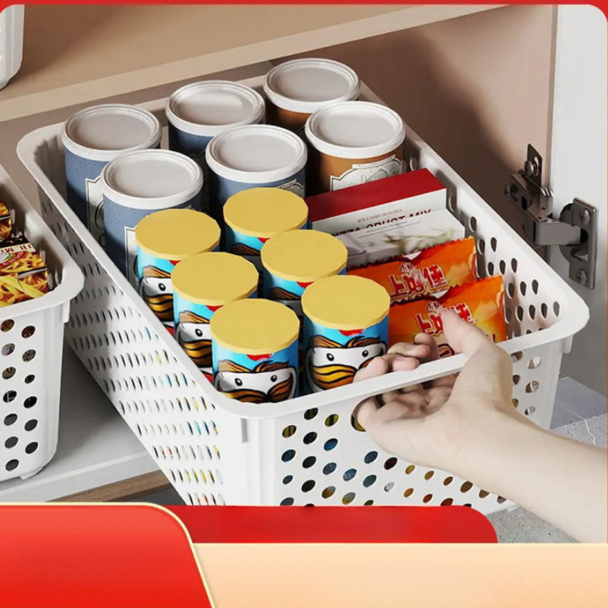Shippable to Xinjiang - Household bedroom storage box, desktop snack and clothing storage basket, practical for kitchen and bathroom sundries