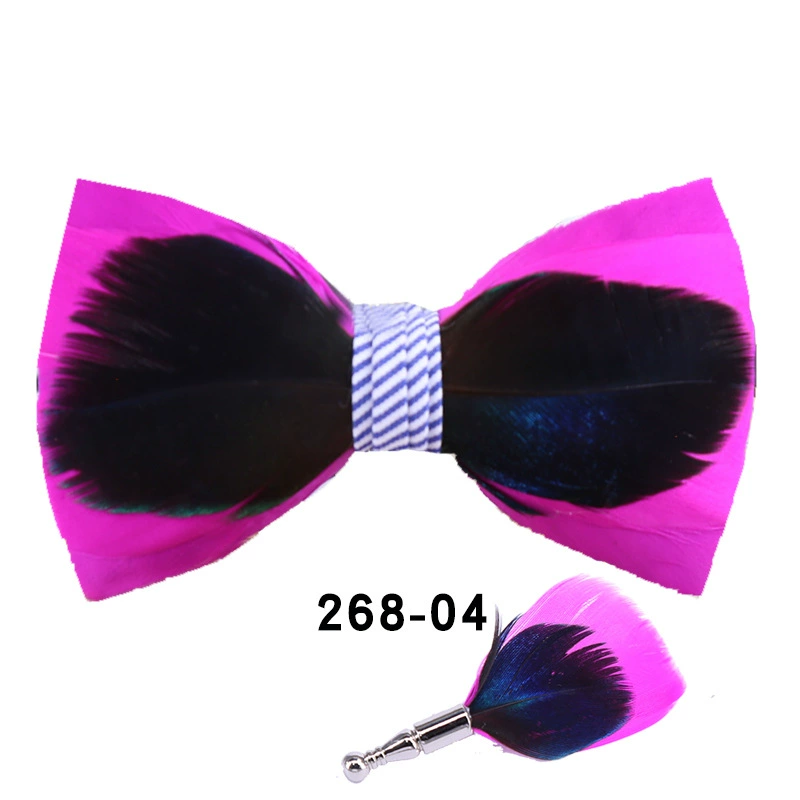 Red bow tie, shirt with bow, feather stuffing, men's style