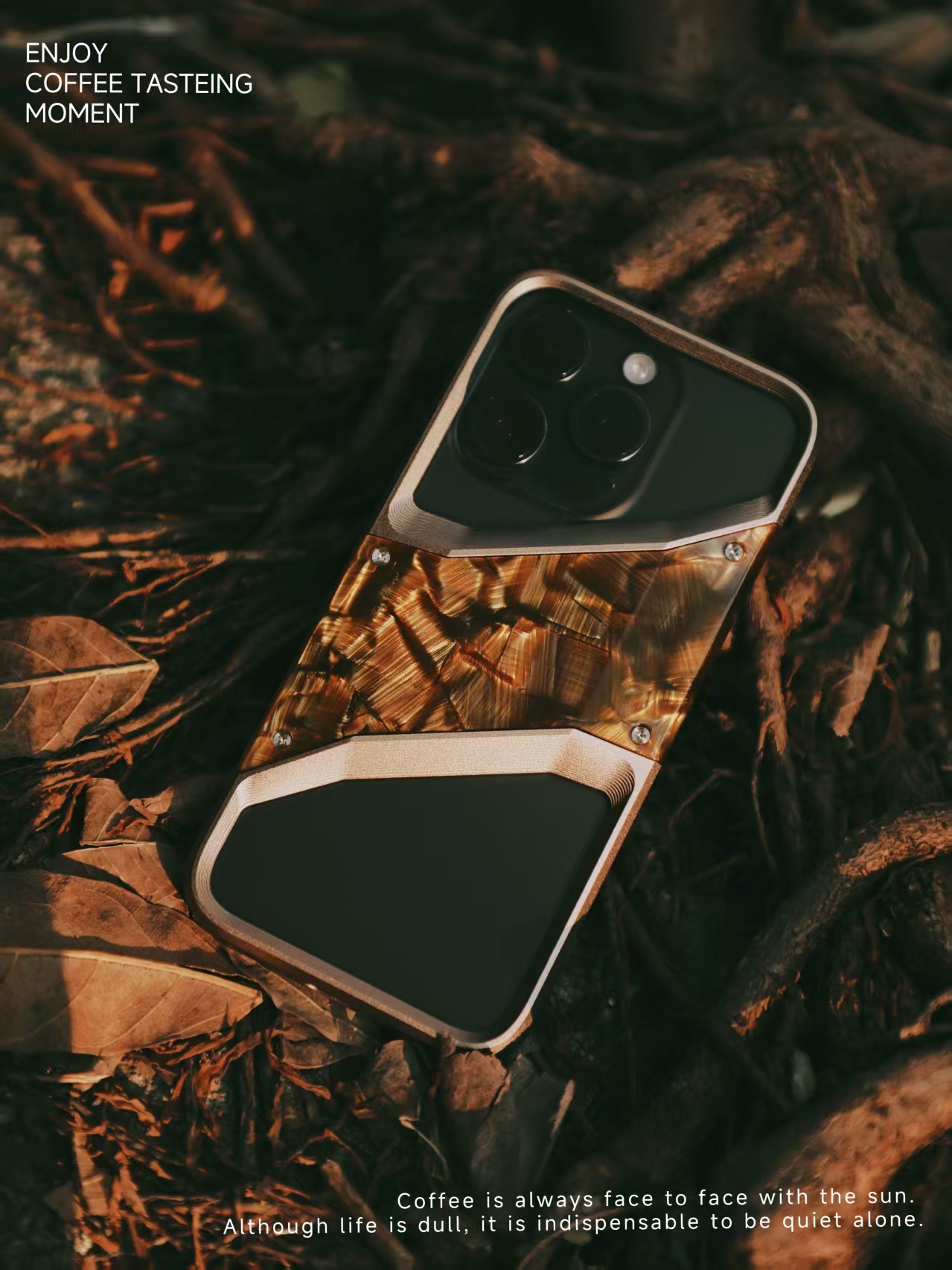 Ốp lưng iPhone 16 Pro Max hợp kim nhôm chống rơi, viền dày bảo vệ toàn diện — Hợp kim nhôm M12 + miếng cao su thân thiện với môi trường [vàng] chi tiết 17