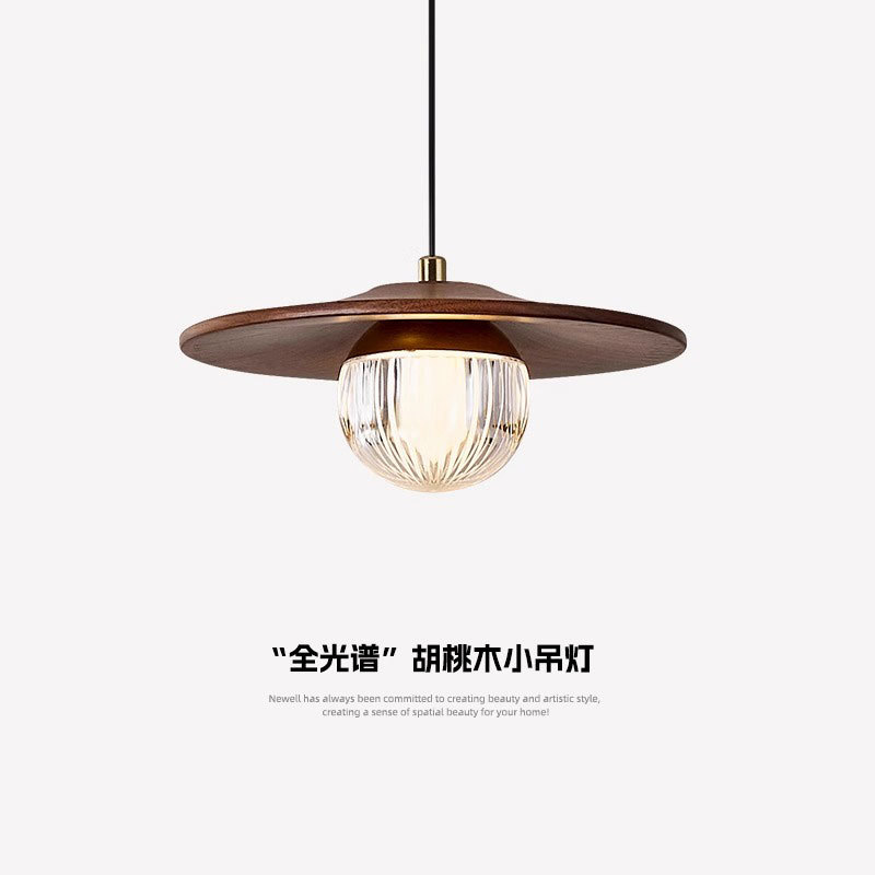 Candelabro de cabecera de dormitorio de madera maciza de estilo medio Wabi-Jifeng lámpara de nogal retro de estilo antiguo mesa de comedor de espectro completo, barra de bar, candelabro pequeño