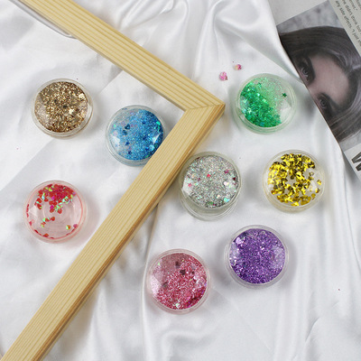 New products transparent base Quicksand Glitter powder star Moon mobile phone Bracket mobile phone ornament mobile phone Bracket adjust