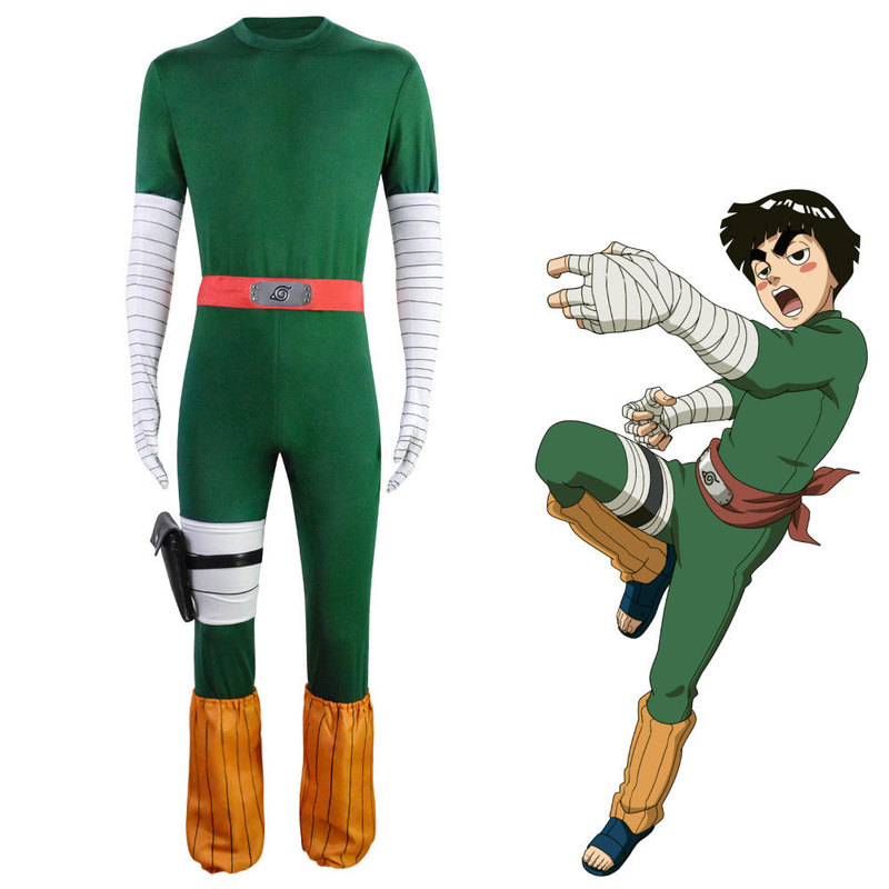 スポット忍者コスプレ衣装リーロック cos スーツハロウィンコミックショーロールプレイジャンプスーツ|undefined