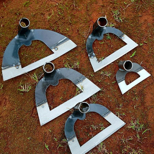Thickened Manganese Steel Hoe with Hollow Head, Multifunctional Household Hoe with Widened Hollow Head for Traditional Agricultural Use