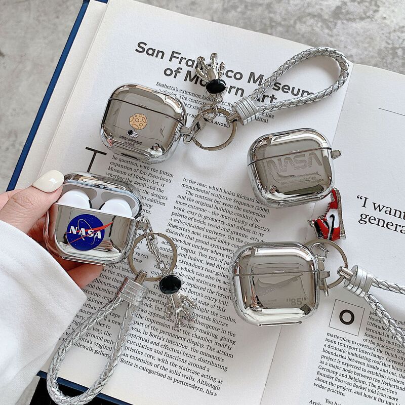 For Lenovo LP40 Wireless Bluetooth Headset Protective Case Cartoon Electroplated Soft Case Charging Bin Personalized Pendant Storage