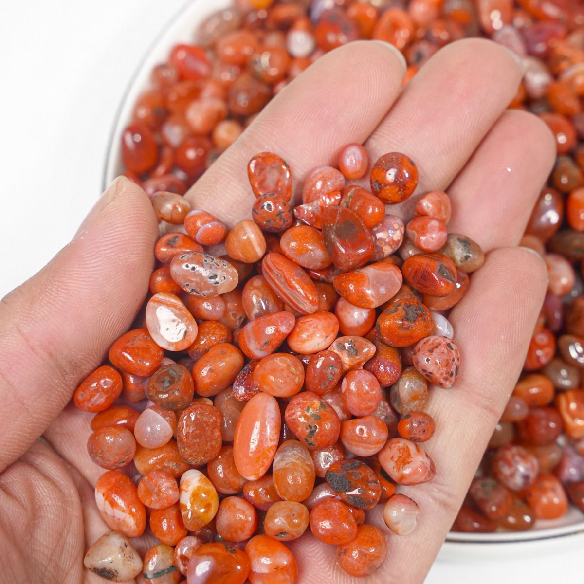 Southern red agate / 3-5mm 100g
