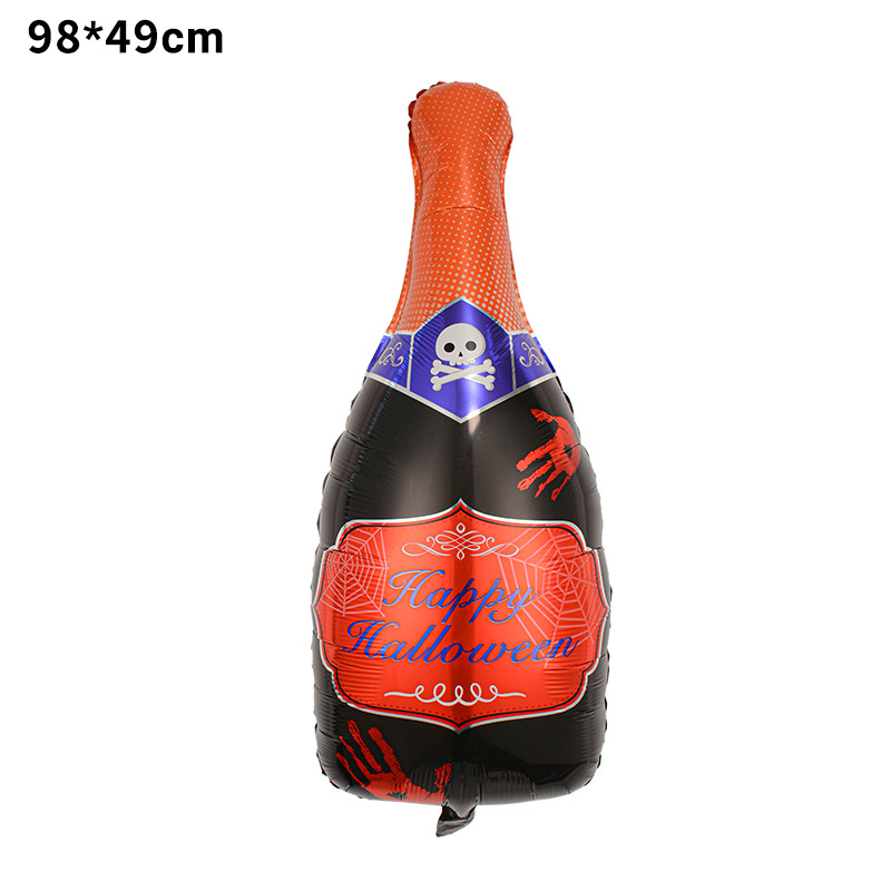 Halloween noche fiesta fantasma forma globo diseño Globo de aluminio de Halloween nuevo gran dibujos animados en forma de calabaza