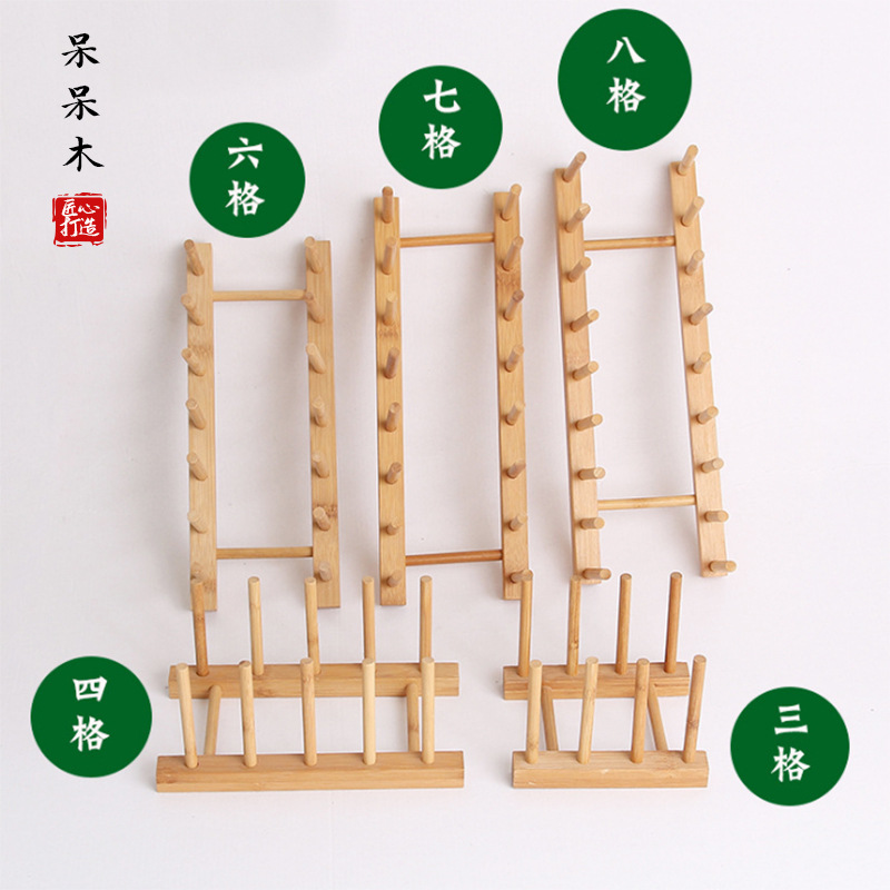 Estante de placa de madera de estilo japonés taza de almacenamiento de cocina taza de agua y platillo estante de drenaje estante de madera maciza estante de almacenamiento de placa