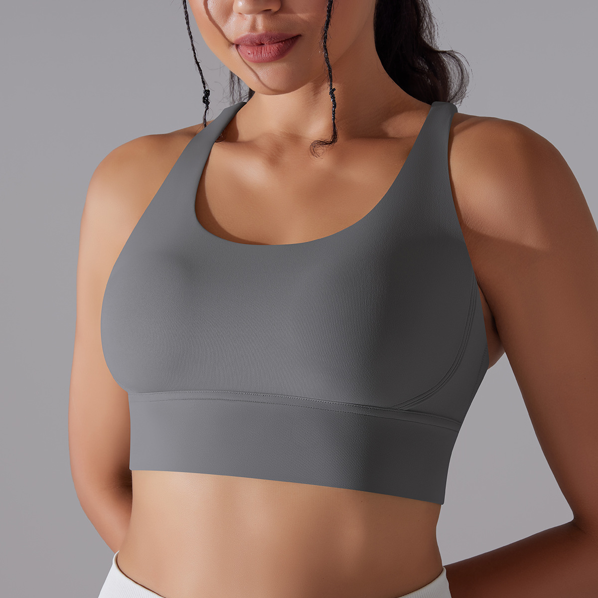 127g Weight Sleeveless Sleeve Length Nylon, Spandex Fabric Type Short Top Length Halter Crisscross Tank Tops Type Fitness, Yoga Occasion U Neck Neckline Solid Color Pattern Sports Style Sports Solid Color Nylon Spandex U Neck Active Tops Halter Crisscross Tank 168